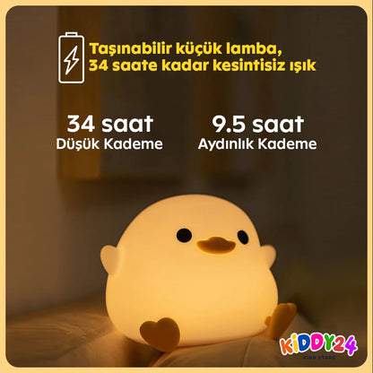 Huzurlu uyku ortamı için LED gece lambası – Sıcak ışık, güvenli tasarım, şık görünüm