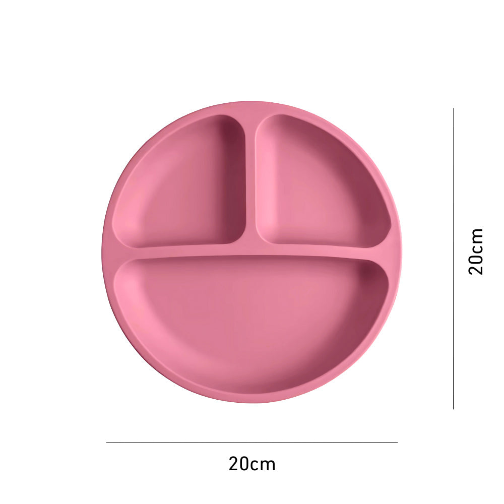 Kaymaz üç bölmeli silikon tabak – daha keyifli yemek keyfi
