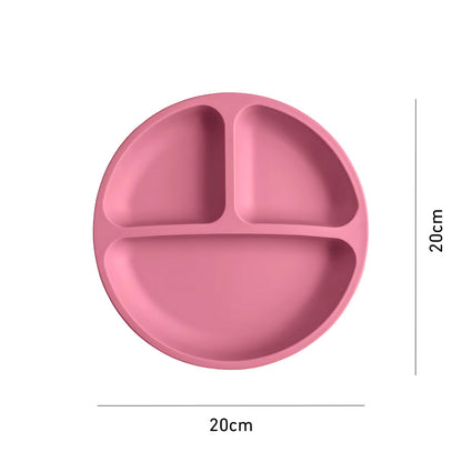 Kaymaz üç bölmeli silikon tabak – daha keyifli yemek keyfi