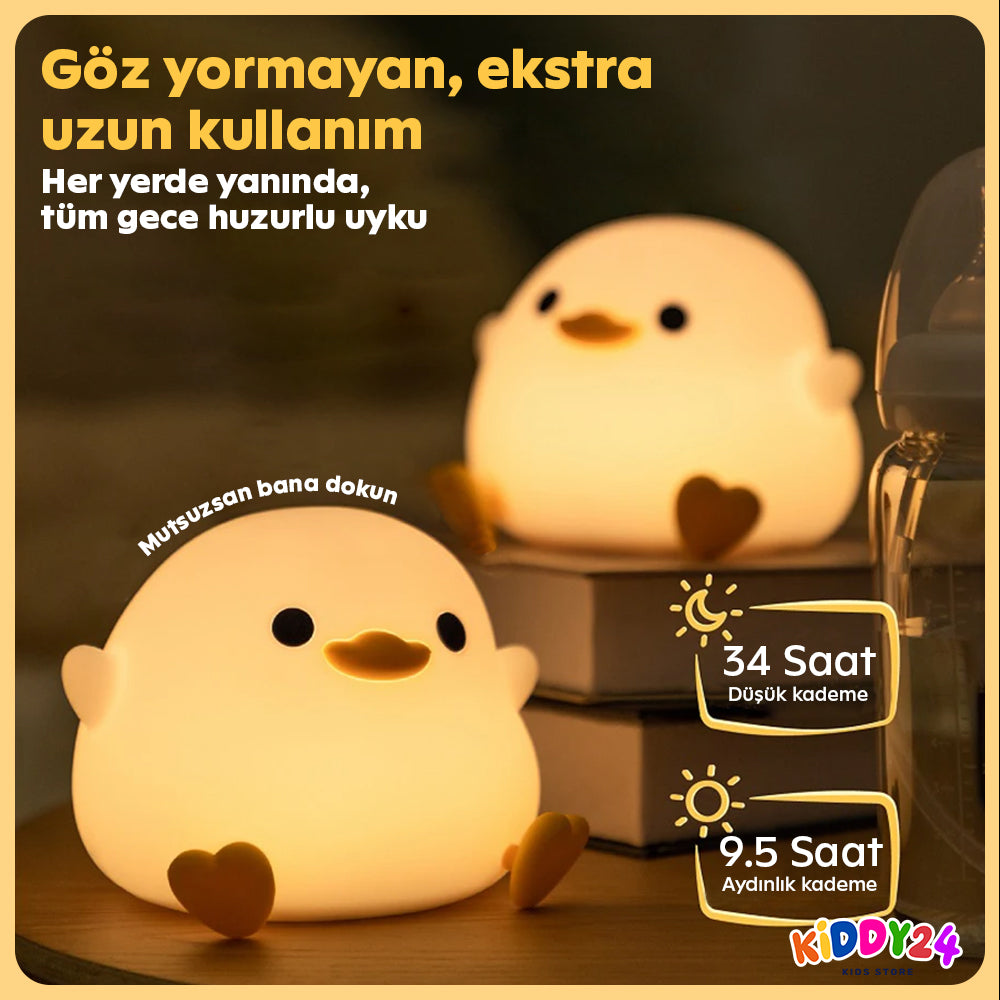Huzurlu uyku ortamı için LED gece lambası – Sıcak ışık, güvenli tasarım, şık görünüm