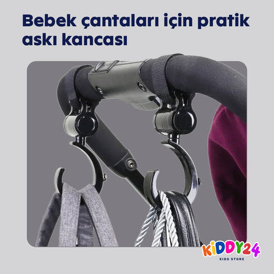 Bebek arabası kancası – çantalar, alışveriş ve bebek arabası aksesuarları için mükemmel çözüm