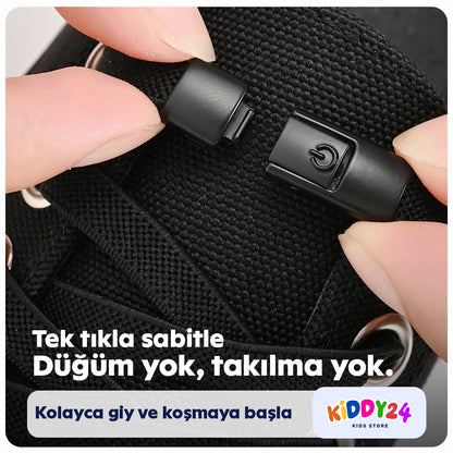 Elastik bağcıklar, pratik kilit sistemi – bağlamak yok, takılmak yok