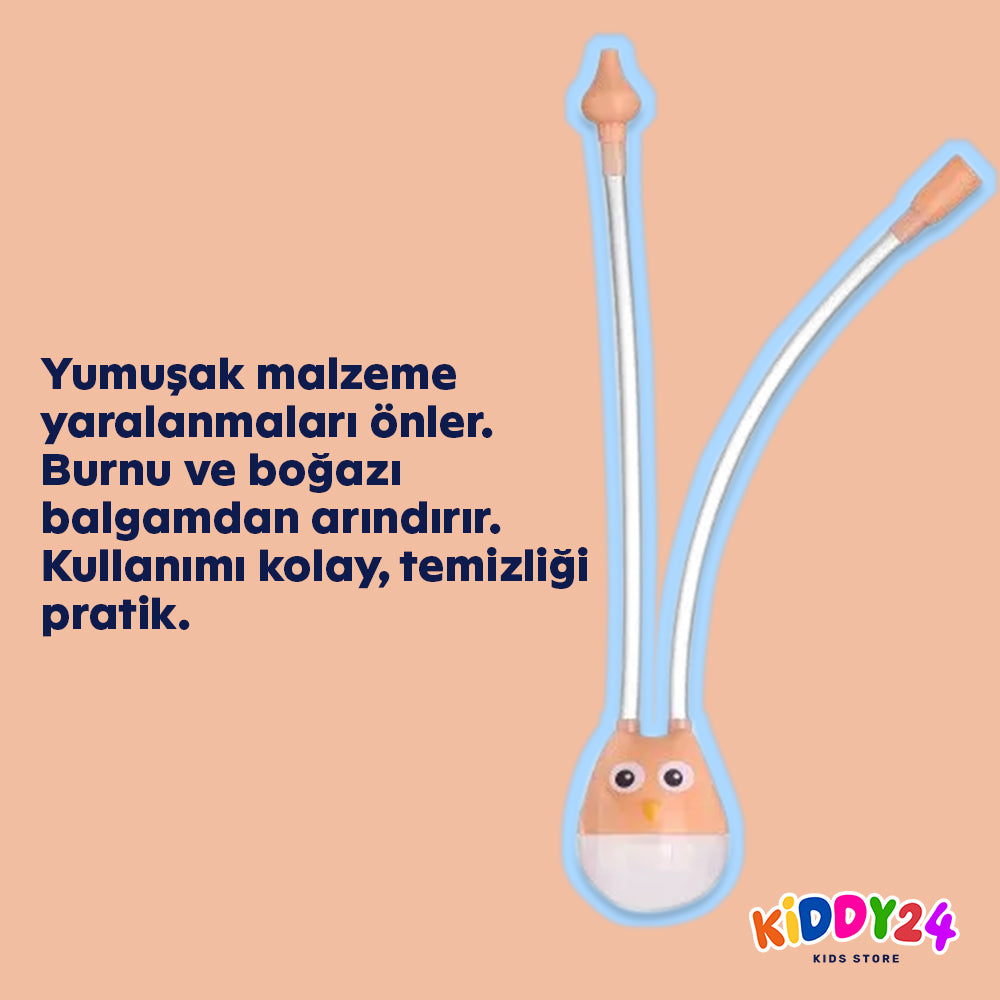 Pratik ve Etkili Bebek Burun Aspiratörü – Ağızlıklı & Hijyenik