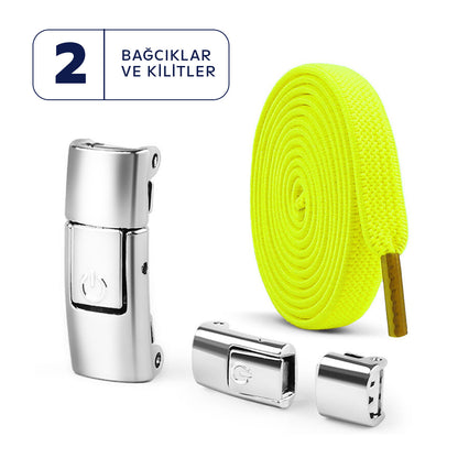 Elastik bağcıklar, pratik kilit sistemi – bağlamak yok, takılmak yok