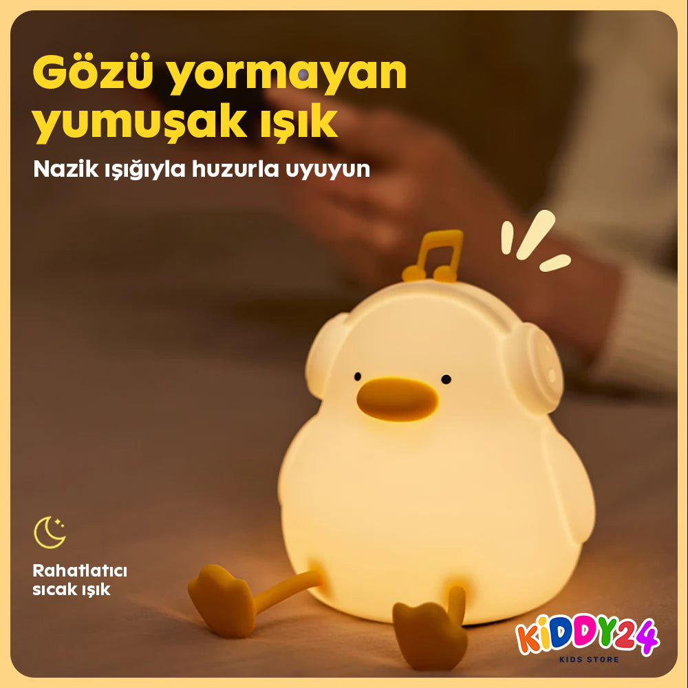 Huzurlu uyku ortamı için LED gece lambası – Sıcak ışık, güvenli tasarım, şık görünüm