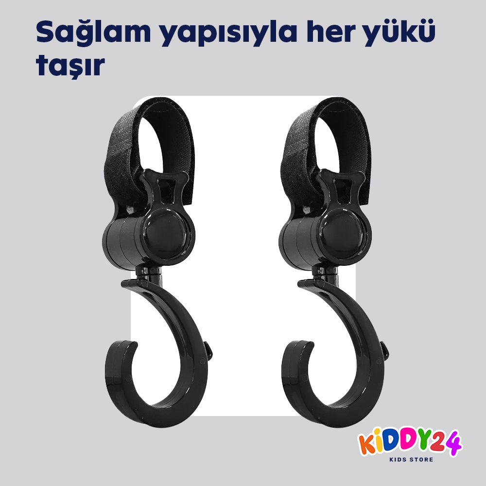Bebek arabası kancası – çantalar, alışveriş ve bebek arabası aksesuarları için mükemmel çözüm