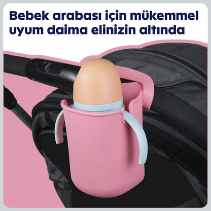 Bebek arabası ve bisiklet için pratik bardak tutucu – her şey için çok işlekli tutucu