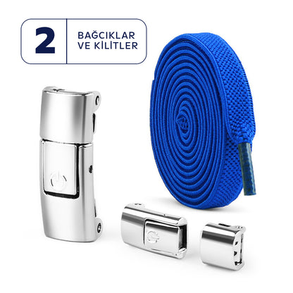 Elastik bağcıklar, pratik kilit sistemi – bağlamak yok, takılmak yok