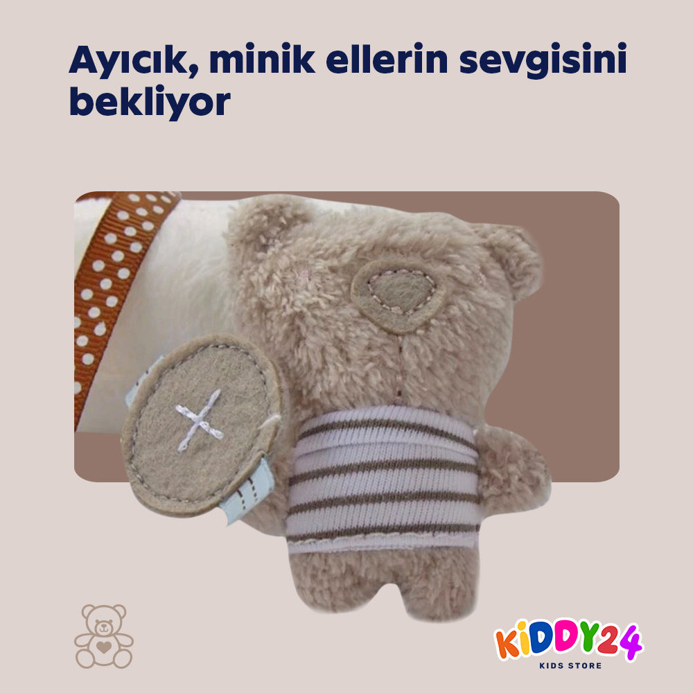 Asmalı peluş tavşan bebek oyuncağı – yumuşacık & güvenli