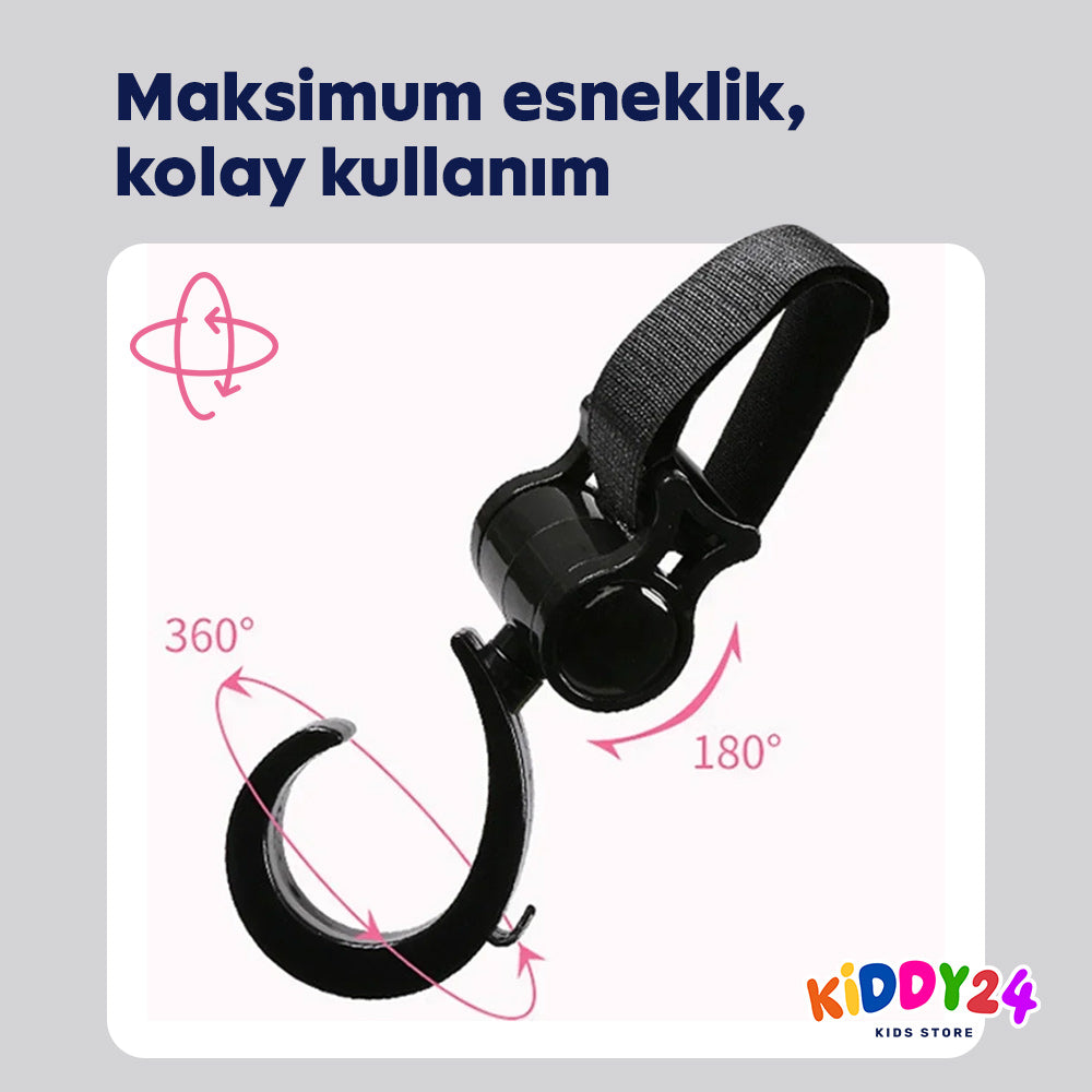 Bebek arabası kancası – çantalar, alışveriş ve bebek arabası aksesuarları için mükemmel çözüm