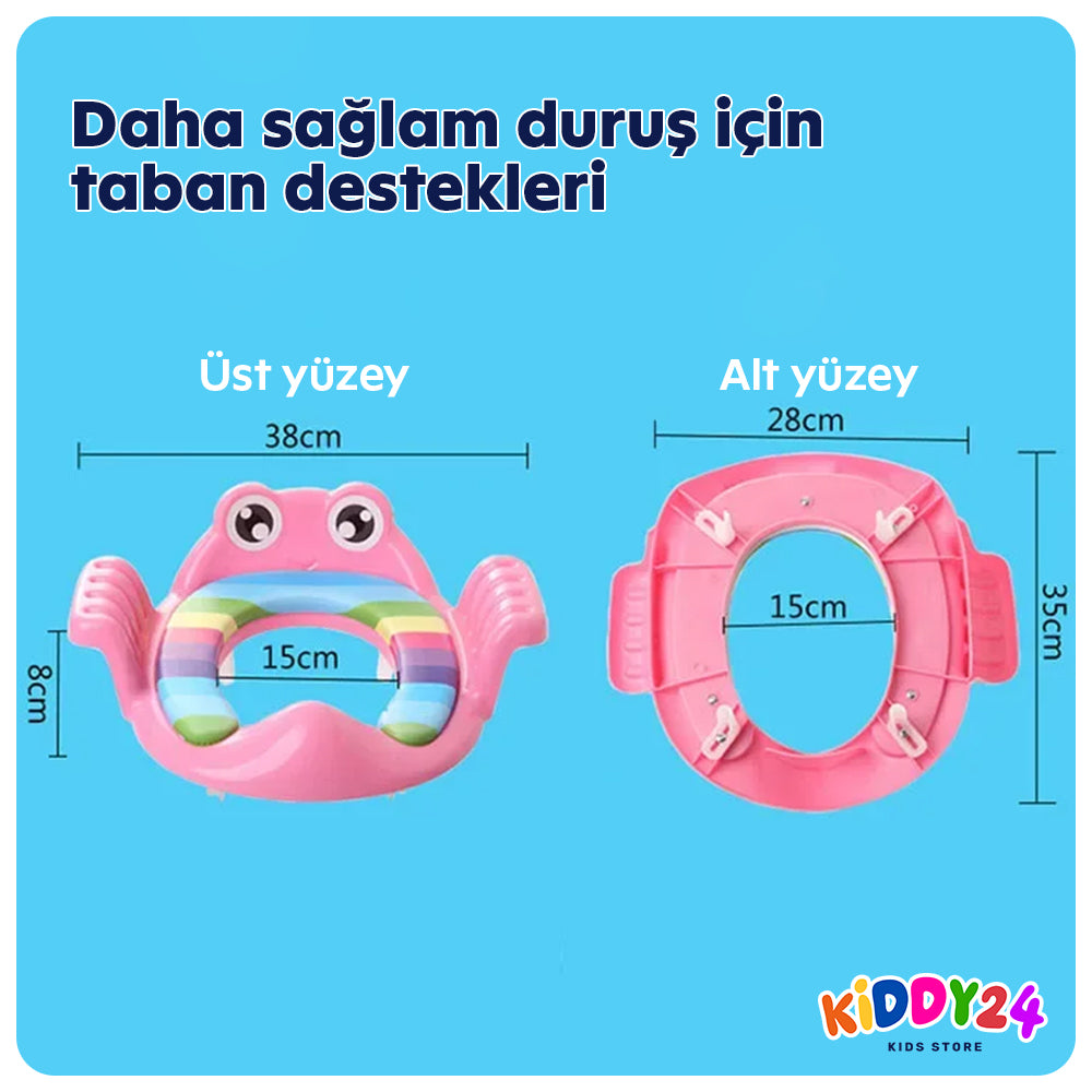 Çocuklar için neşeli, renkli tuvalet oturağı – tuvalet eğitimi için güvenli, rahat ve eğlenceli!